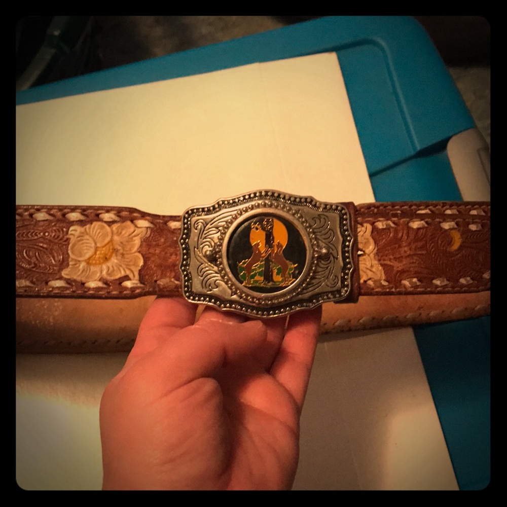 Vintage Tony Lama Leather Belt